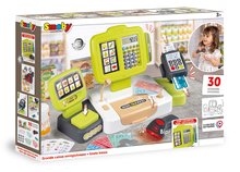 Läden für Kinder - Registrierkasse mit elektronischen Funktionen Large Cash Register Smoby mit funktionsfähigem Scanner, Taschenrechner und mechanischer Waage mit 30 Zubehörteilen_2