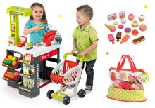 Obchody pro děti sety - Set obchod Supermarket Smoby s elektronickou pokladnou a jídelní souprava a zmrzlina_17