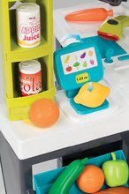 Supermarteturi pentru copii - Supermarket electronic Smoby cu cântar , casă de marcat cu butoane, produse alimentare și 41 accesorii turcoaz_1