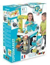 Szupermarketek gyerekeknek - Üzlet Szupermarket Smoby elektronikus mérleggel, pénztárgéppel, élelmiszerekkel és 41 kiegészítővel türkiz_3
