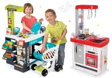 Seturi de supermarketuri pentru copii - Set magazin Supermarket Smoby cu casă de marcat electronică şi bucătărie de jucărie Bon Appétit cu cafetieră_16