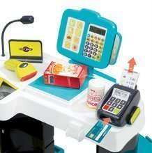 Obchody pro děti - Obchod City Shop Smoby elektronický s pokladnou, potravinami a 41 doplňky tyrkysový_0