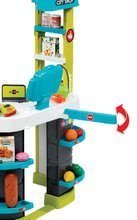 Szupermarketek gyerekeknek - Üzlet City Shop Smoby elektronikus pénztárgéppel, élelmiszerekkel és 41 kiegészítővel türkiz_3
