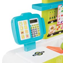 Obchody pre deti - Obchod Mini Shop Smoby elektronický s potravinami a 42 doplnkami tyrkysový_0