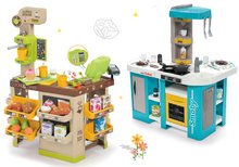 Obchody pre deti sety - Set kaviareň s Espresso kávovarom Coffee House Smoby a kuchynka Tefal Studio XL elektronická_8