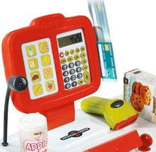 Szupermarketek gyerekeknek - Üzlet Szupermarket Smoby elektronikus mérleggel, pénztárgéppel, élelmiszerekkel és 41 kiegészítővel piros_1