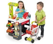 Szupermarketek gyerekeknek - Üzlet Szupermarket Smoby elektronikus mérleggel, pénztárgéppel, élelmiszerekkel és 41 kiegészítővel piros_8