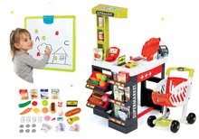 Obchody pro děti sety - Set obchod Supermarket Smoby s elektronickou pokladnou a magnetická závěsná tabule s magnetkami_22