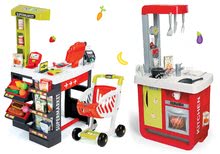 Obchody pre deti sety - Set obchod Supermarket Smoby s elektronickou pokladňou a kuchynka Bon Appetit s kávovarom_26
