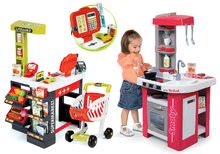 Obchody pro děti sety - Set obchod Supermarket Smoby s elektronickou pokladnou a kuchyňka Studio Tefal se zvuky_25