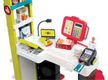 Supermarteturi pentru copii - Supermarket City Shop Smoby cu cântar şi cu casă de marcat electronic și 41 accesorii, roșu_2
