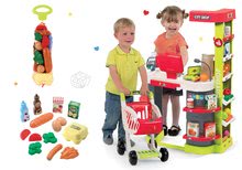 Trgovine za djecu setovi - Set trgovina City Shop Smoby s elektronskom blagajnmo, magnetnom pločom i namirnicama u mrežici Bubble Cook_22
