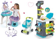 Obchody pro děti sety - Set obchod s potravinami Market Smoby a kosmetický stolek Frozen 2v1 so stoličkou_11