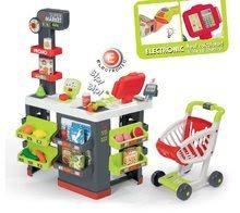 Obchody pro děti sety - Set obchod Supermarket Smoby s elektronickou pokladnou a kuchyňka rostoucí Tefal Evolutive Gourment s hrnci a zmrzlinou_0