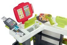Szupermarketek gyerekeknek - Közért bevásárlókocsival és élelmiszerekkel Supermarket Smoby elektronikus pénztárgéppel és szkennerrel mérleggel és 42 kiegészitővel_13