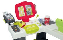 Obchody pro děti - Obchod s vozíkem Supermarket Smoby červený s elektronickou pokladnou, skenerem, váhou a 42 doplňků_1
