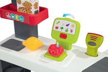 Szupermarketek gyerekeknek - Közért bevásárlókocsival és élelmiszerekkel Supermarket Smoby elektronikus pénztárgéppel és szkennerrel mérleggel és 42 kiegészitővel_15