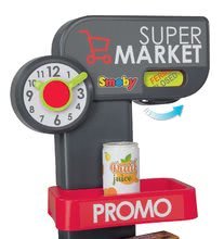 Szupermarketek gyerekeknek - Közért bevásárlókocsival és élelmiszerekkel Supermarket Smoby elektronikus pénztárgéppel és szkennerrel mérleggel és 42 kiegészitővel_16
