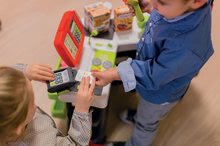 Szupermarketek gyerekeknek - Közért bevásárlókocsival és élelmiszerekkel Supermarket Smoby elektronikus pénztárgéppel és szkennerrel mérleggel és 42 kiegészitővel_6