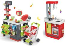 Zestawy sklepów dla dzieci - Sklep Supermarket Smoby z elektroniczną kasą i kuchnią Bon Appetit z ekspresem do kawy_24
