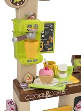 Supermarteturi pentru copii - Cafenea cu cafetieră Espresso Coffee House Smoby cu casă de marcat electronică, cititor de cod de bare şi 57 de accesorii_0