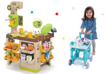 Seturi de supermarketuri pentru copii - Set cafenea Espresso cu aparat de cafea Coffee House Smoby şi cărucior de servit Frozen XL Tea Trolley_19