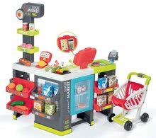 Obchody pre deti sety - Set obchod zmiešaný tovar Maximarket Smoby a upratovací vozík s elektronickým vysávačom a žehliacou doskou_0