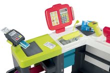 Obchody pro děti - Obchod se smíšeným zbožím Maxi Market Smoby s elektronickou pokladnou a skenerem chladničkou s 50 doplňky_18