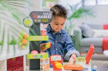 Obchody pre deti - Obchod so zmiešaným tovarom Maxi Market Smoby s elektronickou pokladňou a skenerom chladničkou s 50 doplnkami_12