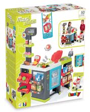 Obchody pro děti - Obchod smíšené zboží Maxi Market Smoby s ledničkou, elektronickou pokladnou a skenerem s 50 doplňky_13