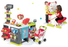 Kinderladen-Sets - Set Lebensmittelgeschäft Maximarket Smoby und eine Holzbank Modulo Space 2in1_49