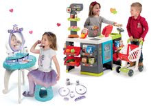 Obchody pre deti sety - Set obchod zmiešaný tovar Maximarket Smoby a kozmetický stolík Frozen 2v1 so stoličkou_19
