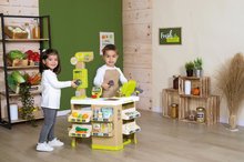 Trgovine za otroke - Trgovina Sadje-Zelenjava Organic Fresh Market Smoby z dozirnikom za kosmiče in elektronskim skenerjem ter 43 dodatki_3