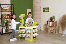 Supermarteturi pentru copii - Set magazin Fructe-Legume Organic Fresh Market Smoby cu aparat de vafe și mixer cu aparat de cafea_3