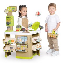 Trgovine za otroke - Trgovina Sadje-Zelenjava Organic Fresh Market Smoby z dozirnikom za kosmiče in elektronskim skenerjem ter 43 dodatki_2