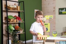 Trgovine za otroke - Trgovina Sadje-Zelenjava Organic Fresh Market Smoby z dozirnikom za kosmiče in elektronskim skenerjem ter 43 dodatki_12