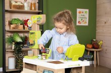 Obchody pro děti - Obchod Ovoce-Zelenina Organic Fresh Market Smoby s dávkovačem cereálií a elektronický skener s 43 doplňky_22