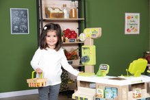 Obchody pro děti - Obchod Ovoce-Zelenina Organic Fresh Market Smoby s dávkovačem cereálií a elektronický skener s 43 doplňky_25