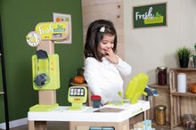Trgovine za otroke - Trgovina Sadje-Zelenjava Organic Fresh Market Smoby z dozirnikom za kosmiče in elektronskim skenerjem ter 43 dodatki_24