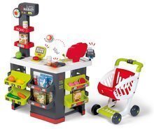 Spielküchensets - Set Restaurant mit Spielküche Food Corner Smoby doppelseitig und Lebensmittelladen und elektronische Registrierkasse_37