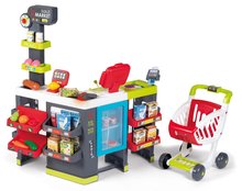Obchody pro děti - Obchod se smíšeným zbožím Maxi Market Smoby s elektronickou pokladnou a skenerem chladničkou s 50 doplňky_10