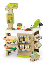 Kinderladen-Sets - Set Laden Bio Obst Gemüse Organic Fresh Market Smoby und eine elektronische Küche mit Waffeleisen, Mixer, Kaffeemaschine und Lebensmitteln SM350233-1_1