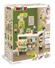 Kinderladen-Sets - Set Laden Bio Obst Gemüse Organic Fresh Market Smoby und ein elektronischer Staubsauger mit Bügelbrett und Bügeleisen SM350233-3_30