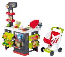 Spielküchensets - Set elektronische Küche mit Waschmaschine und Bügelbrett Tefal Cleaning Kitchen 360° Smoby und ein elektronisches Geschäft mit einem Einkaufswagen und Lebensmitteln SM311050-17_0