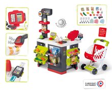 Spielküchensets - Set elektronische Küche mit Waschmaschine und Bügelbrett Tefal Cleaning Kitchen 360° Smoby und ein elektronisches Geschäft mit einem Einkaufswagen und Lebensmitteln SM311050-17_14