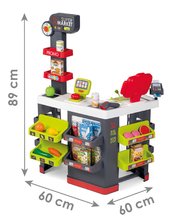 Szupermarketek gyerekeknek - Bolt elektronikus Supermarket Smoby mérleggel működő pénztárgéppel és szkennerrel 42 kiegészítő_5