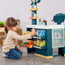 Supermarteturi pentru copii - Magazin electronic cu diferite produse și frigider Maxi Market Smoby cu casă de marcat cântar scanner și 50 accesorii 90 cm înălțime_3