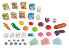Supermarteturi pentru copii - Magazin electronic cu diferite produse și frigider Maxi Market Smoby cu casă de marcat cântar scanner și 50 accesorii 90 cm înălțime_0