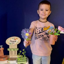 Obchody pre deti - Kvetinárstvo s vlastnou výrobou kvetov Flower Market Smoby z rôznych textilných lupienkov 104 doplnkov_31
