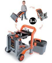 Workbench playsets - Black & Decker Devil Workmate 3in1 Smoby Toy Workshop foldable, on wheels, with 18 accessories_0